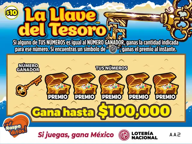 Raspadito La llave del tesoro (Sorteo 330)