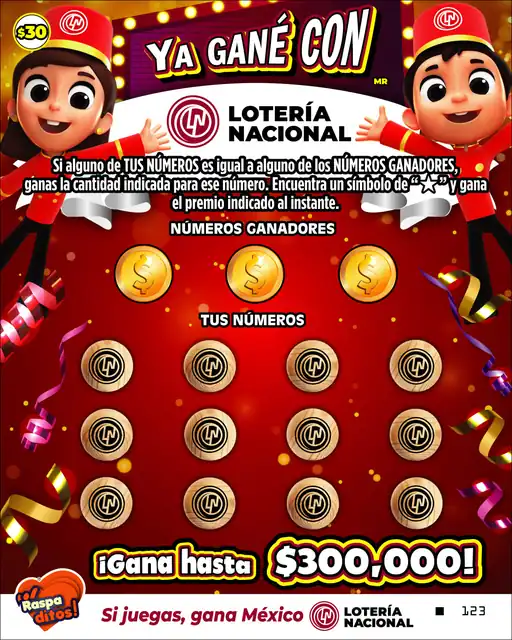 Raspadito Ya gané con lotería nacional (Sorteo 344)