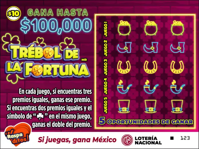 Raspadito Trébol de la Fortuna (Sorteo 348)