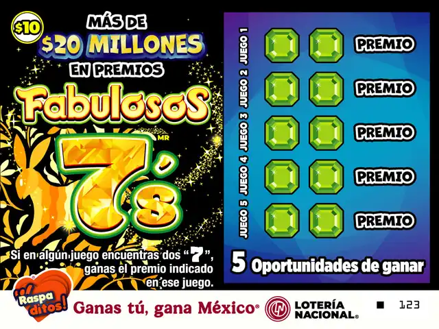 Raspadito Fabulosos 7's (Sorteo 368)