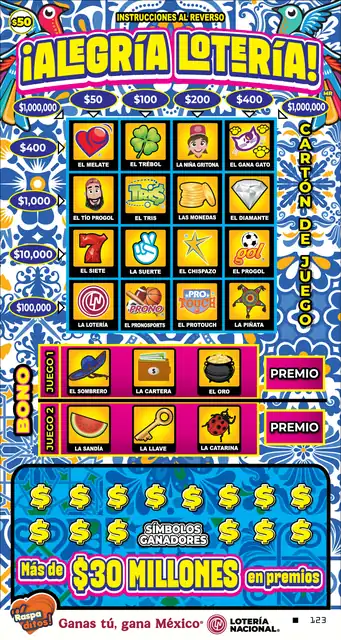 Raspadito ¡Alegría Lotería! (Sorteo 370)
